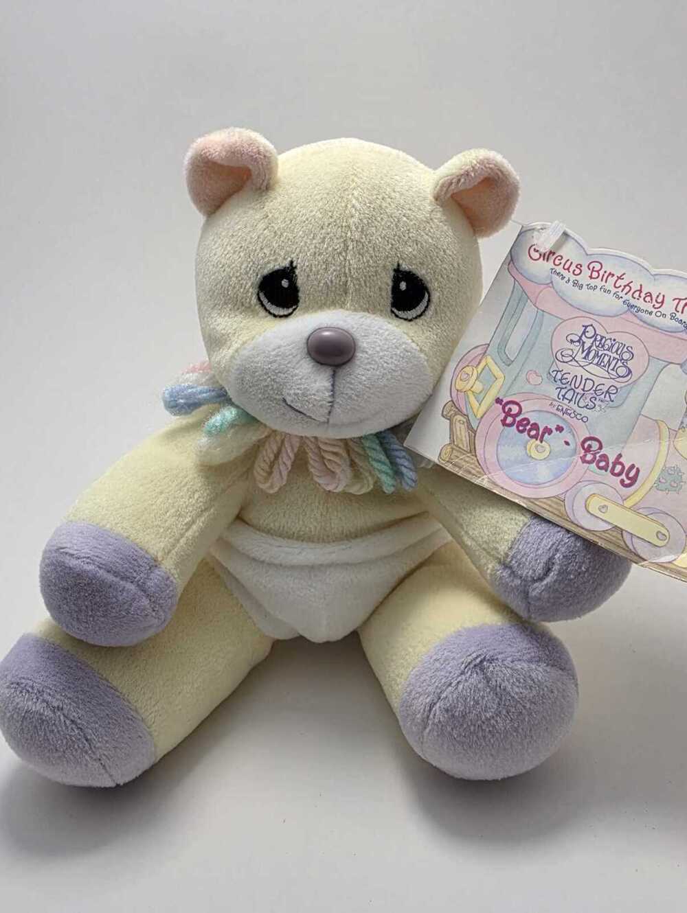 Precious Moments Tender Tails Bear Baby Plush, Vintage New with Tags! (8 inch)
